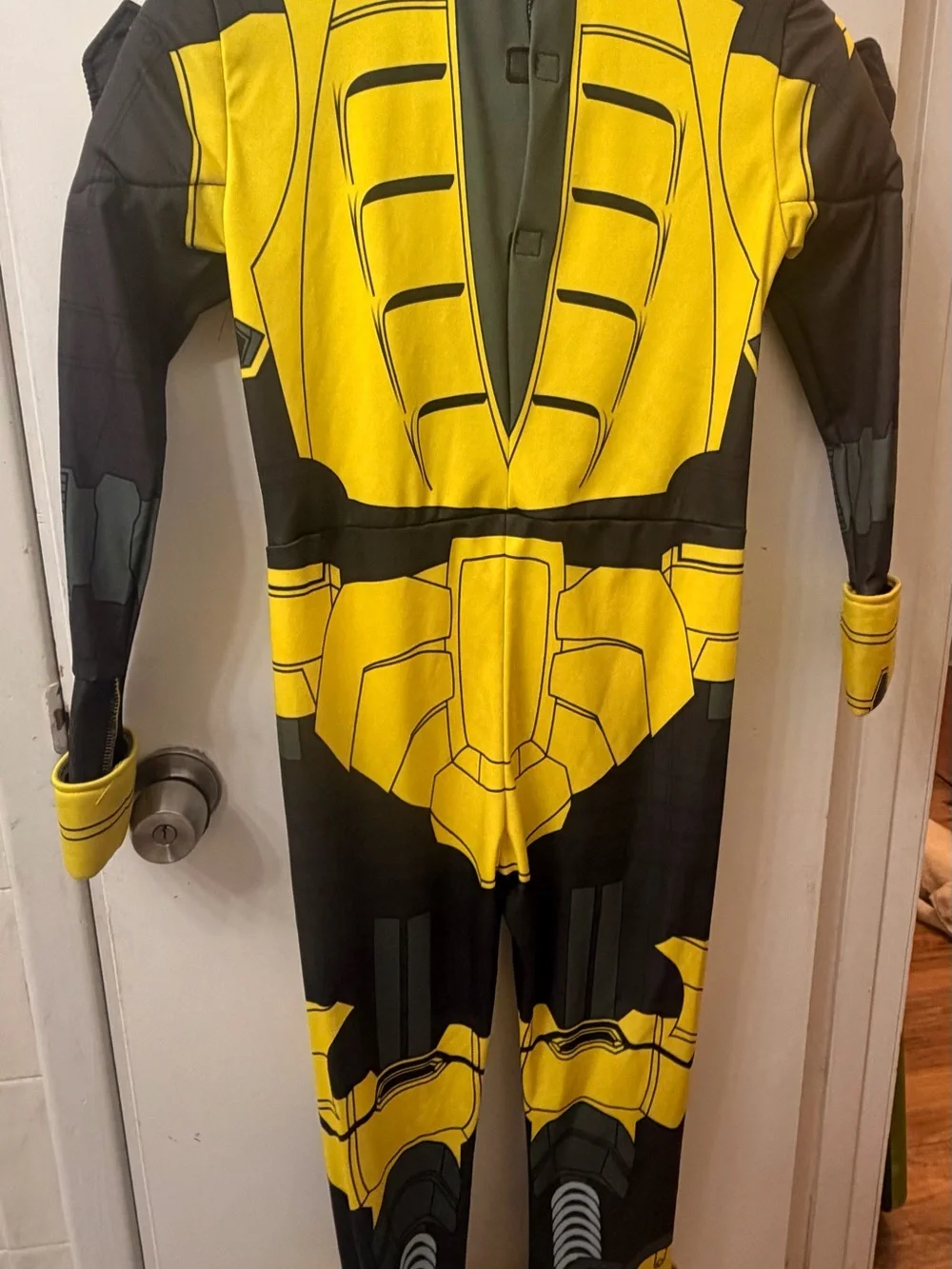 Kids transformers Bumblebee yellow and black jumpsuit with robot design